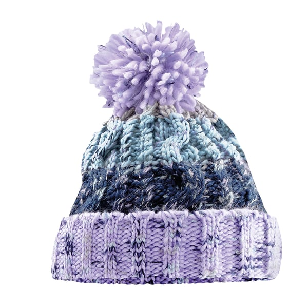 Beechfield Unisex Adults Corkscrew Knitted Pom Pom Beanie Hat