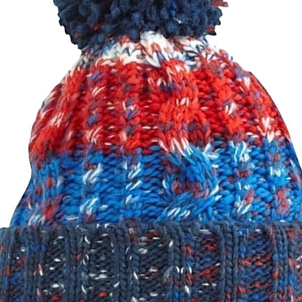 Beechfield Unisex Adults Corkscrew Knitted Pom Pom Beanie Hat