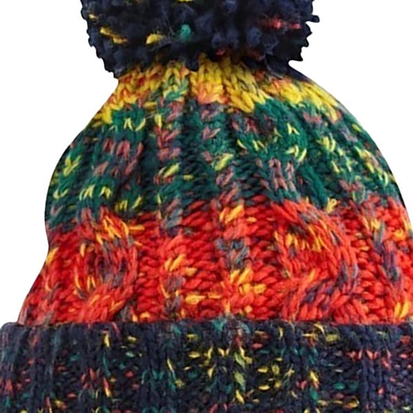 Beechfield Unisex Adults Corkscrew Knitted Pom Pom Beanie Hat