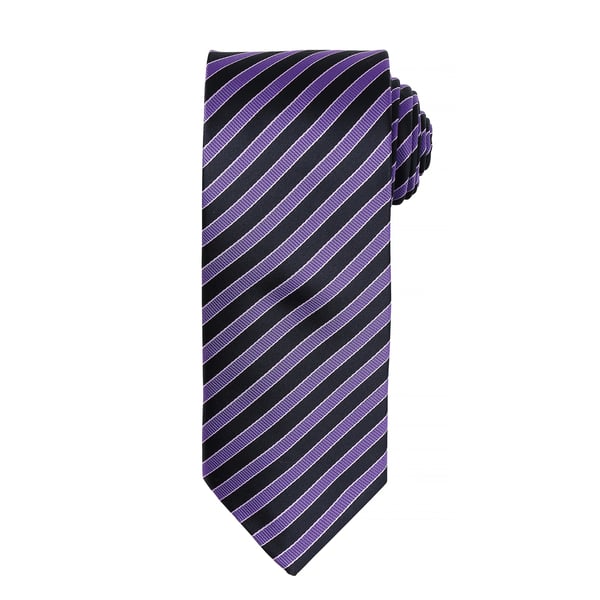 Premier Mens Double Stripe Pattern Formal Business Tie