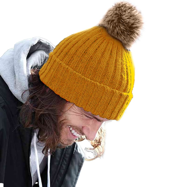 Beechfield Unisex-talvipipo, jossa käännetty reuna