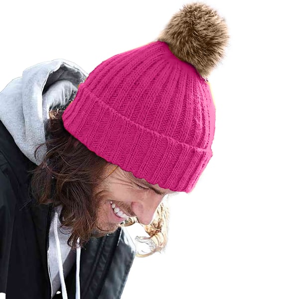 Beechfield Unisex-talvipipo, jossa käännetty reuna