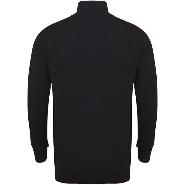 Henbury Mens 1/4 Zip Long Sleeve Jumper