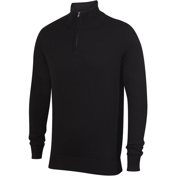 Henbury Mens 1/4 Zip Long Sleeve Jumper