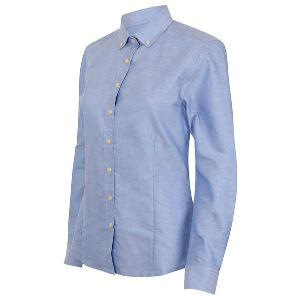Henbury Womens/Ladies Modern Long Sleeve Oxford Shirt