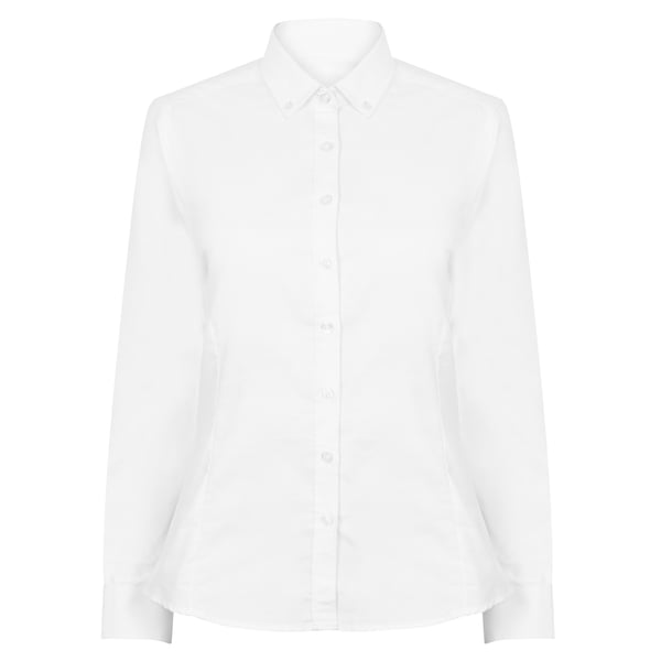 Henbury Womens/Ladies Modern Long Sleeve Oxford Shirt