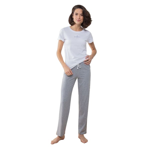 Towel City Womens/Ladies Pyjama T-Shirt And Bottoms Set