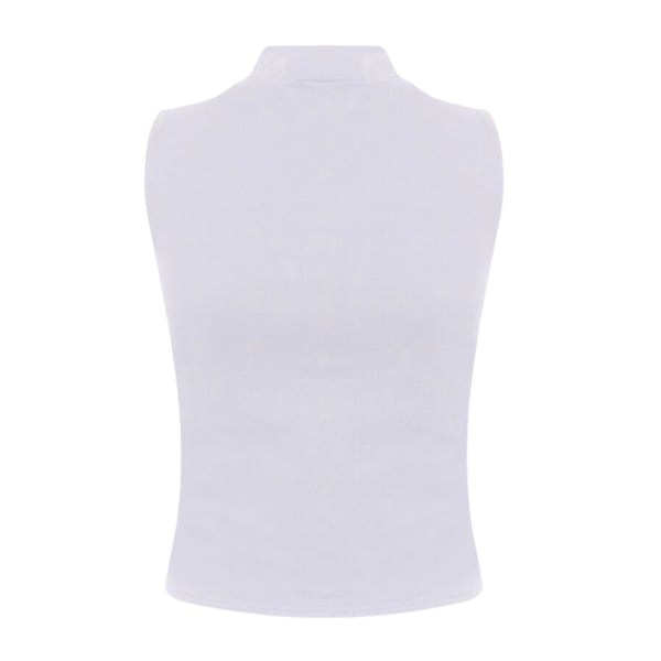 Skinni Fit Womens/Ladies High Neck Crop Sleeveless Vest Top