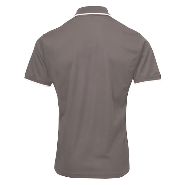 Premier Mens Contrast Coolchecker Polo Shirt