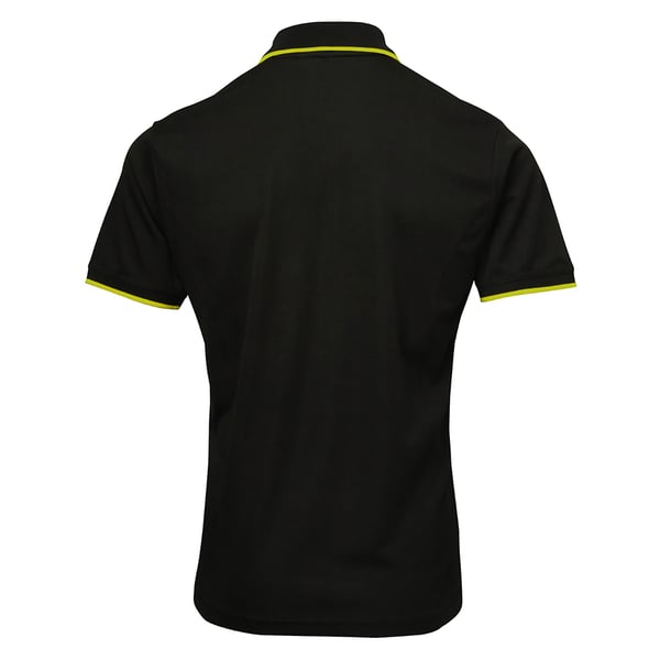 Premier Mens Contrast Coolchecker Polo Shirt