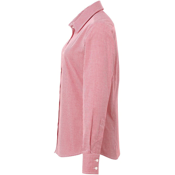 Premier Womens/Ladies Microcheck Long Sleeve Shirt