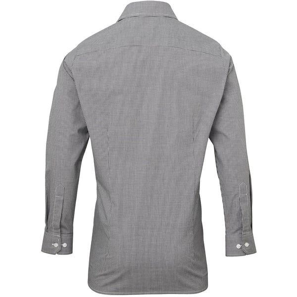 Premier Mens Microcheck Long Sleeve Shirt