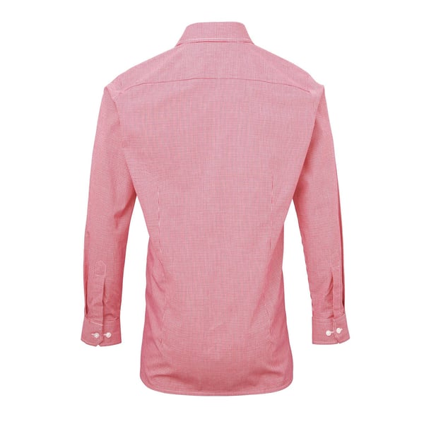 Premier Mens Microcheck Long Sleeve Shirt