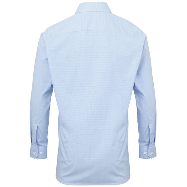Premier Mens Microcheck Long Sleeve Shirt
