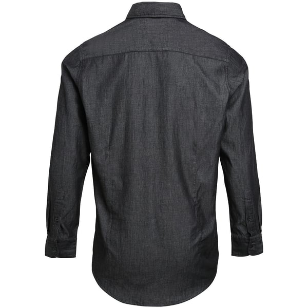 Premier Mens Jeans Stitch Long Sleeve Denim Shirt