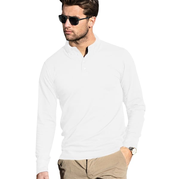 Nimbus Mens Carlington Deluxe Long Sleeve Polo Shirt