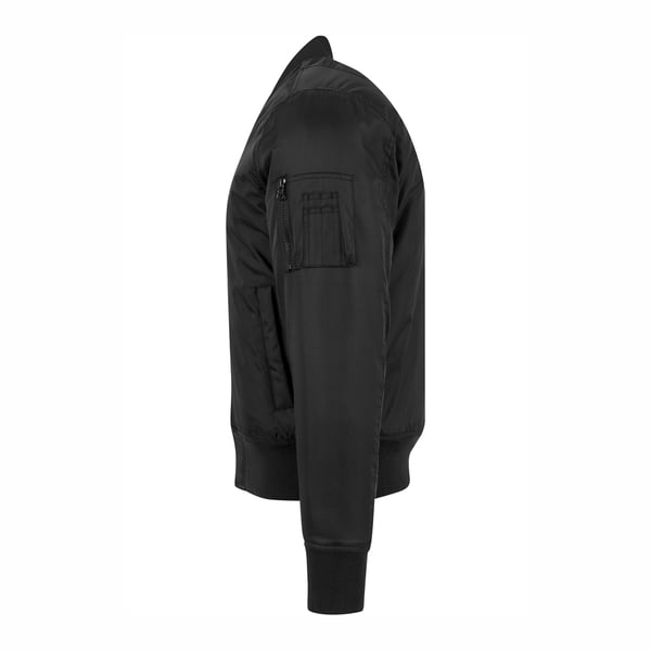 Build Your Brand Mens Contrast Bomber Jacket