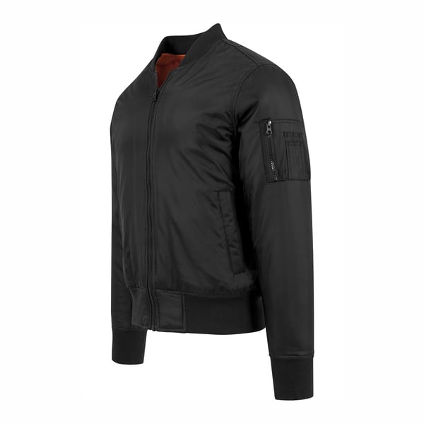 Build Your Brand Mens Contrast Bomber Jacket