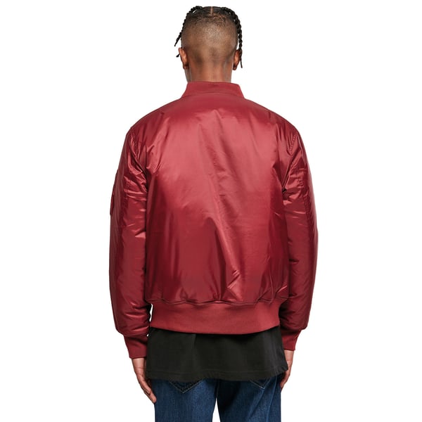 Build Your Brand Mens Contrast Bomber Jacket