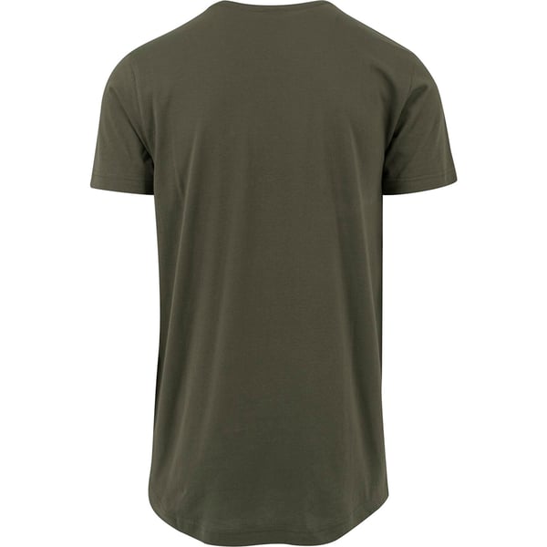 Build Your Brand Mens Shaped Long Short Sleeve T-Shirt