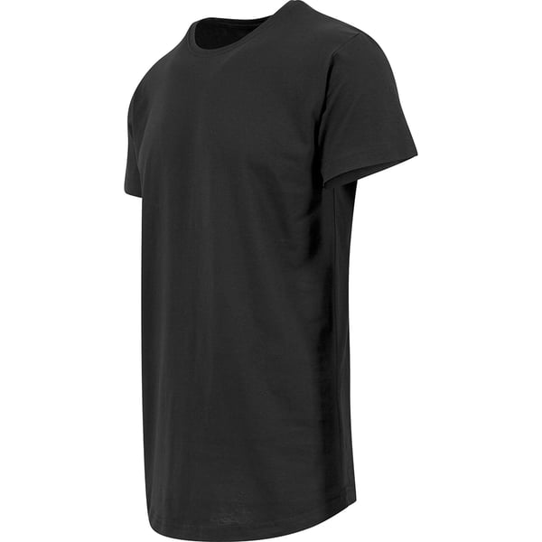 Build Your Brand Mens Shaped Long Short Sleeve T-Shirt