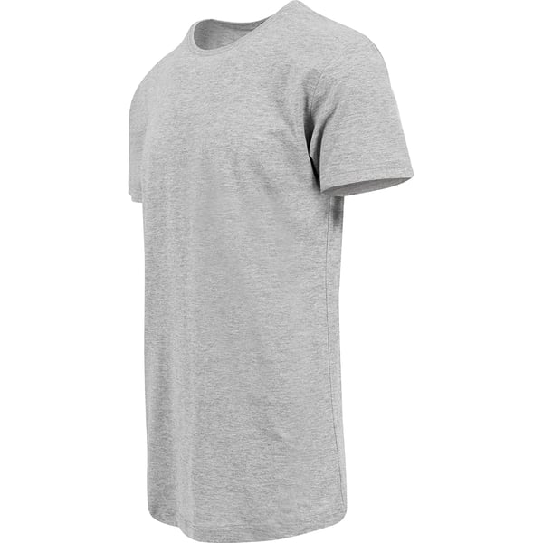 Build Your Brand Mens Shaped Long Short Sleeve T-Shirt