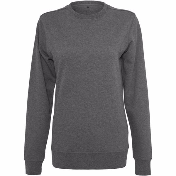 Build Your Brand Dame/Dame en almindelig let sweater med rund halsudskæring