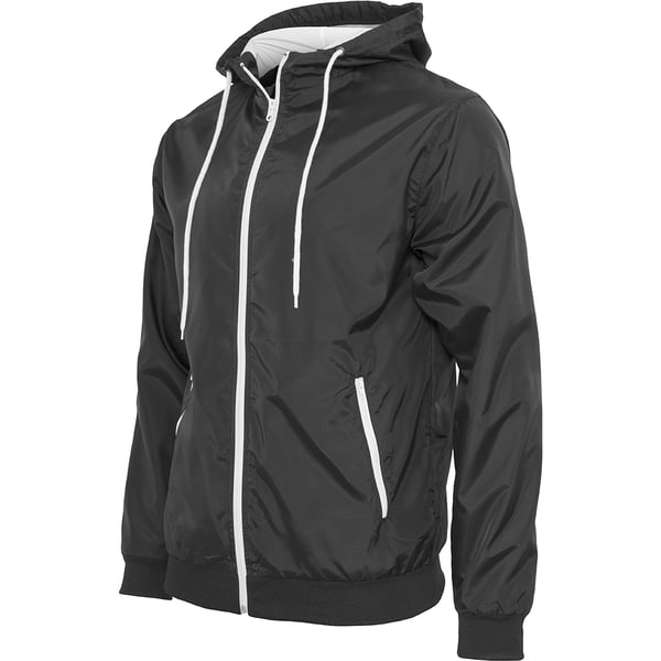Build Your Brand Mens Zip Up Wind Runner Jacket