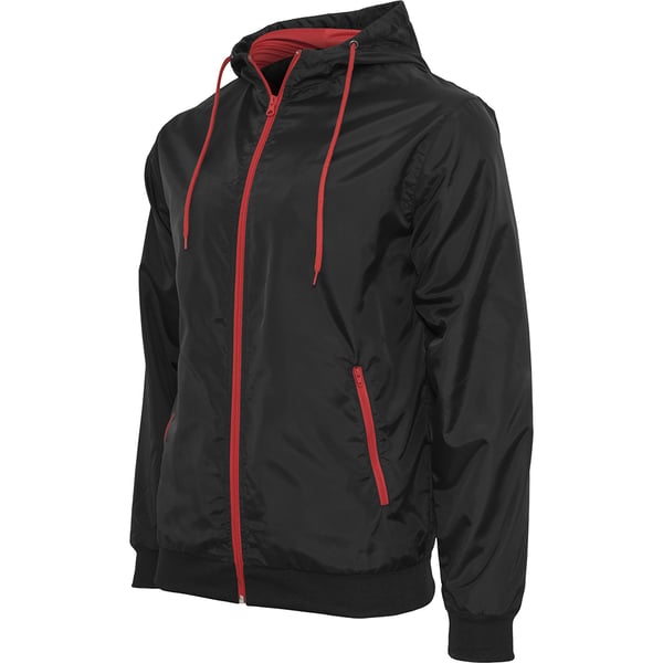 Build Your Brand Mens Zip Up Wind Runner Jacket