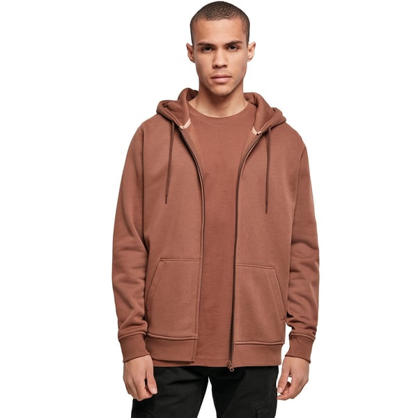 Build Your Brand Mens Heavy Zip Up Hoodie