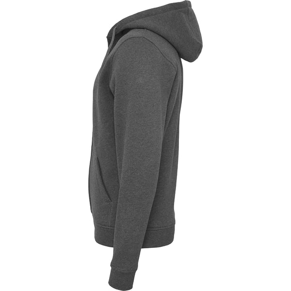 Build Your Brand Mens Heavy Zip Up Hoodie