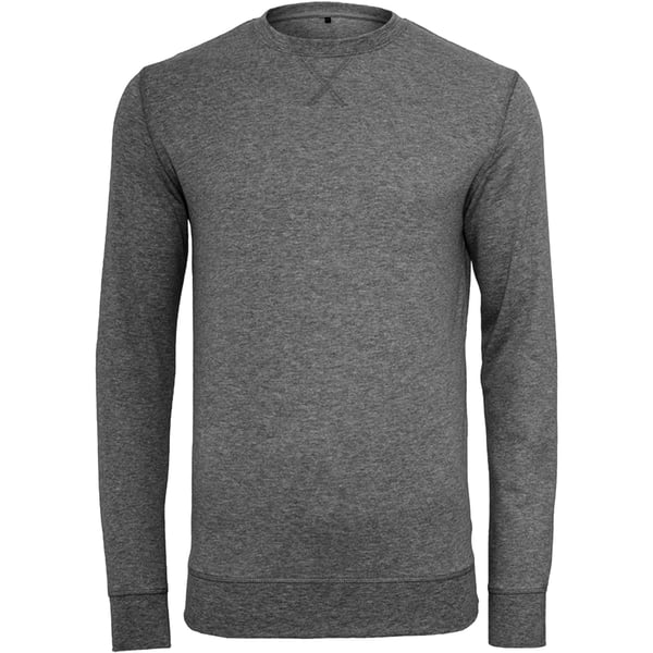 Build Your Brand Herre en almindelig lys sweater med crewneck