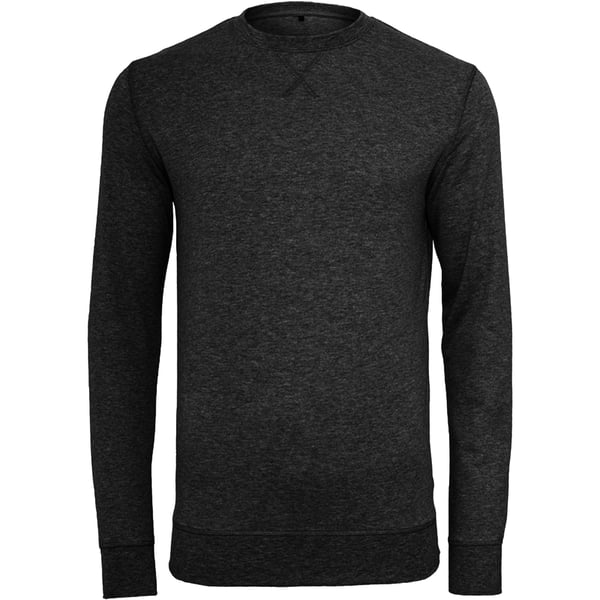 Build Your Brand Herre en almindelig lys sweater med crewneck