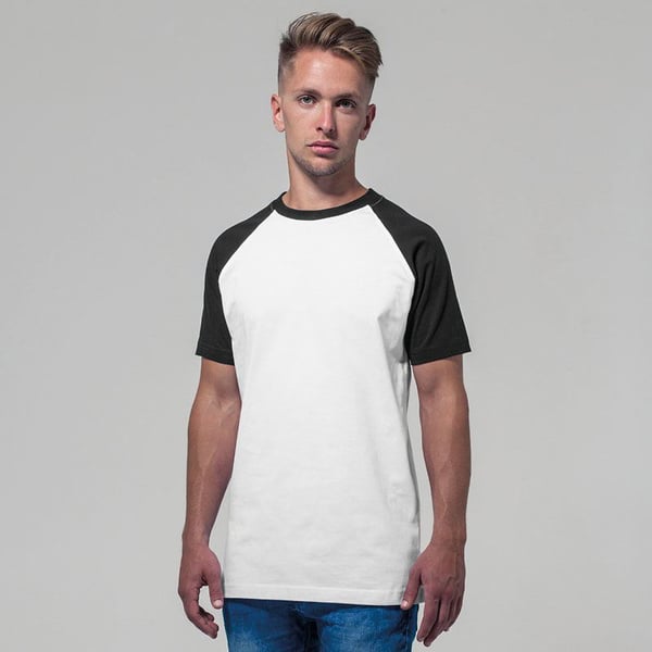 Build Your Brand Mens Raglan Contrast Short Sleeve T-Shirt
