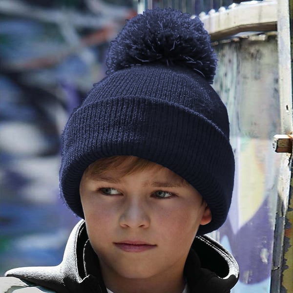 Beechfield Børn/børn reflekterende Bobble Beanie