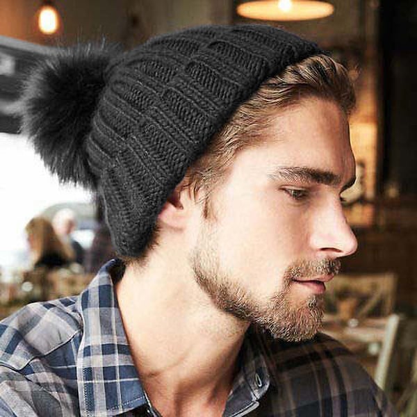 Beechfield Unisex Verbier Fur Pom Pom Pom Chunky Beanie