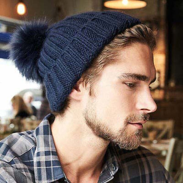 Beechfield Unisex Verbier Fur Pom Pom Pom Chunky Beanie