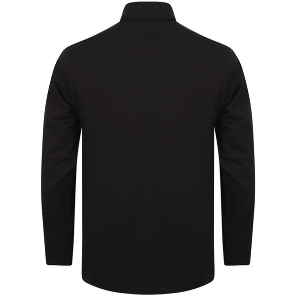 Henbury Mens Long Sleeve Cotton Rich Roll Neck Top / Sweatshirt