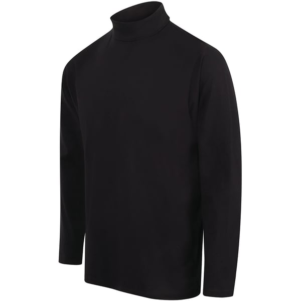 Henbury Mens Long Sleeve Cotton Rich Roll Neck Top / Sweatshirt