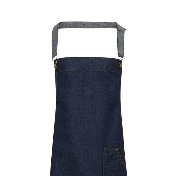 Premier Unisex Adults District Waxed Look Denim Bib Apron