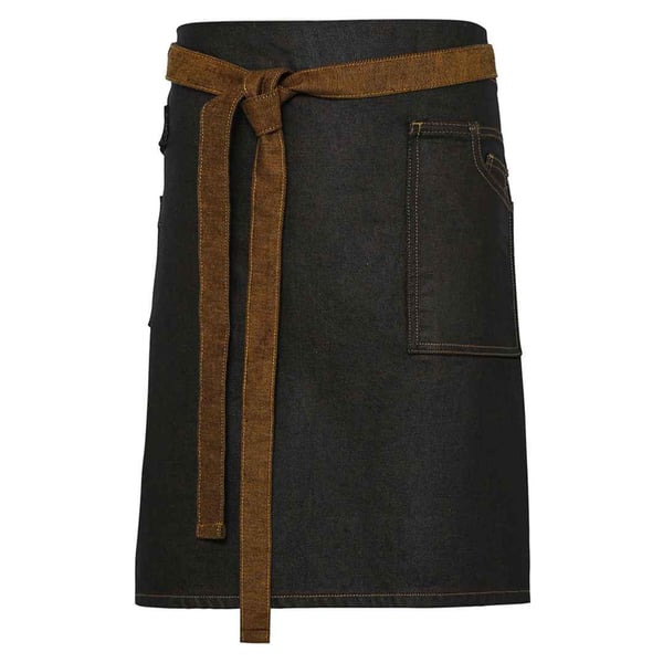 Premier Unisex Adults Division Waxed Look Denim Waist Apron