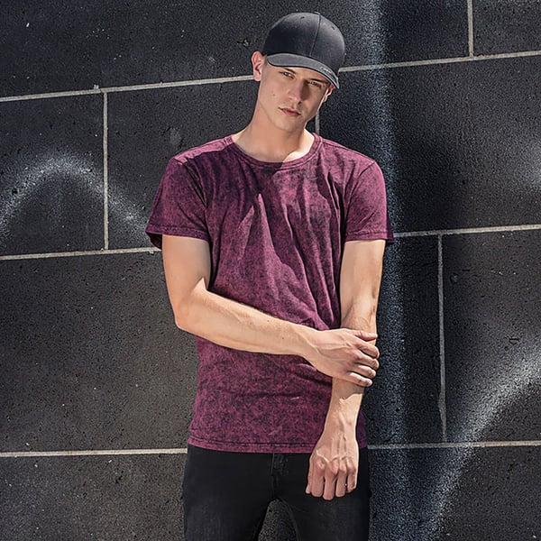 Build your Brand Acid Washed Tee til mænd