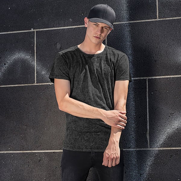 Build your Brand Acid Washed Tee til mænd