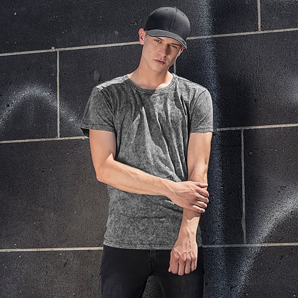 Build your Brand Acid Washed Tee til mænd