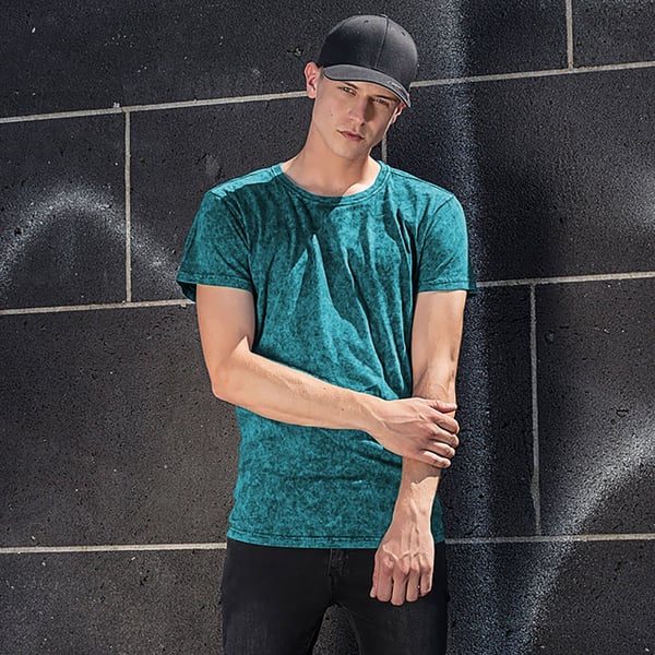 Build your Brand Acid Washed Tee til mænd