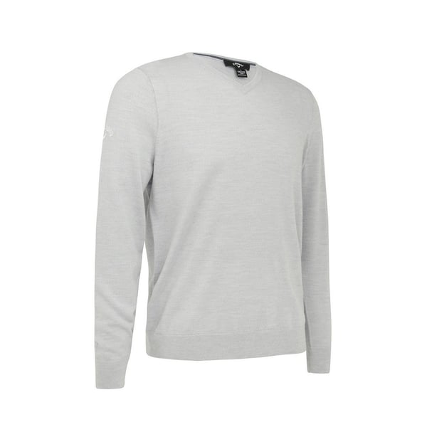 Callaway Merino sweater med ribbet V-hals til mænd