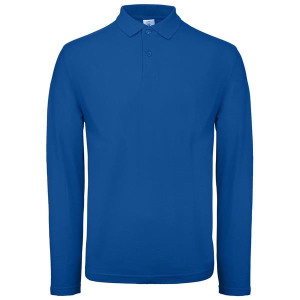 B&C Collection Polo shirt med lange ærmer til mænd