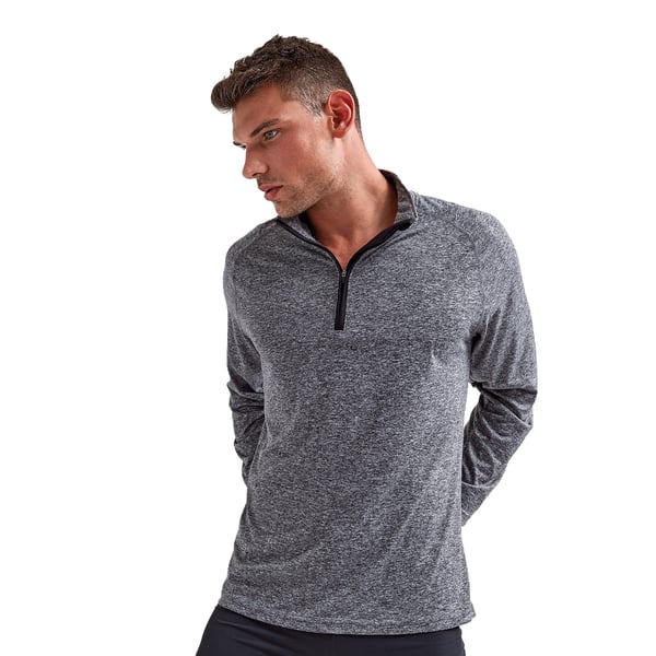 TriDri Mens Long Sleeve Performance Quarter Zip Top