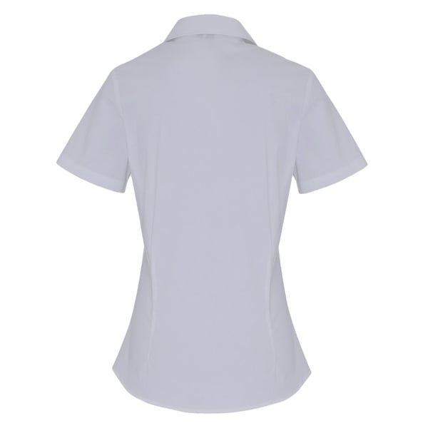 Premier Womens/Ladies Stretch Fit Poplin Short Sleeve Blouse