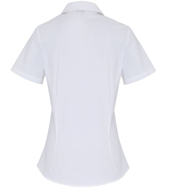 Premier Womens/Ladies Stretch Fit Poplin Short Sleeve Blouse